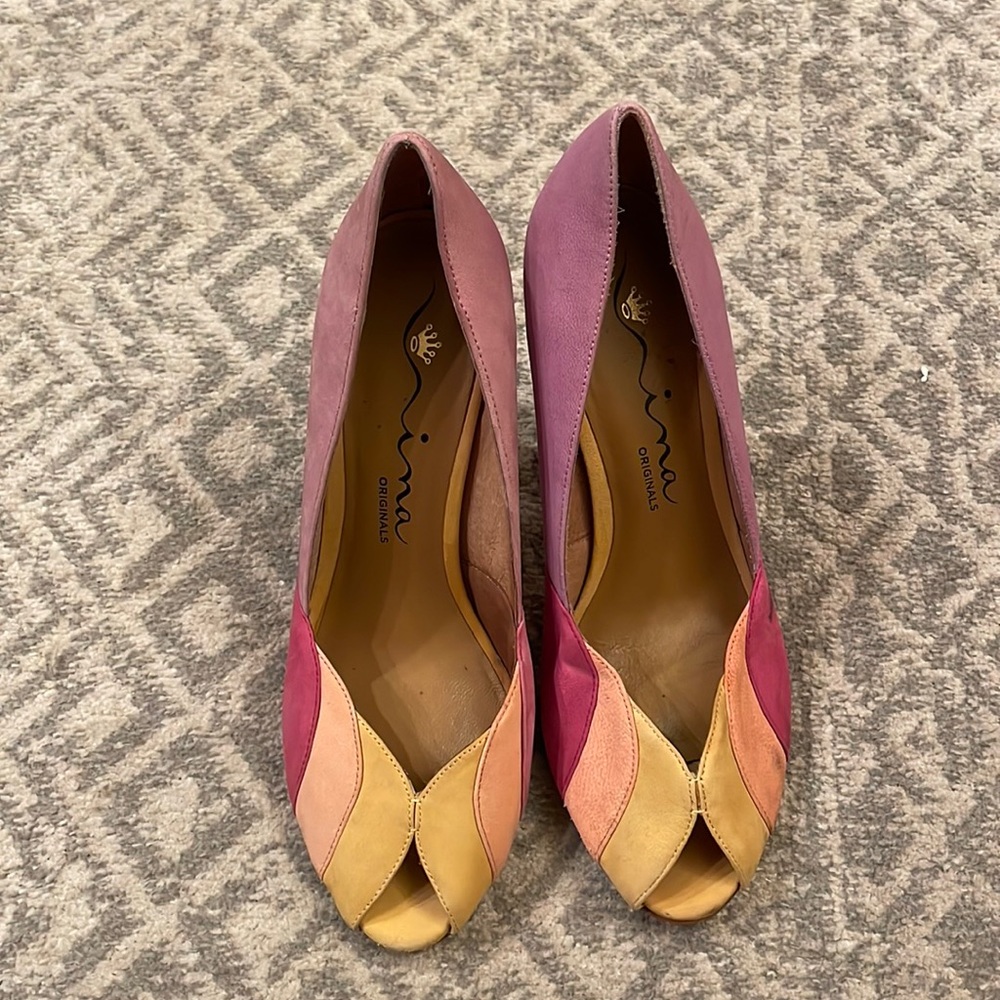 Nina Leather heels